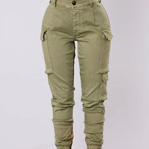Olive green cargo pants